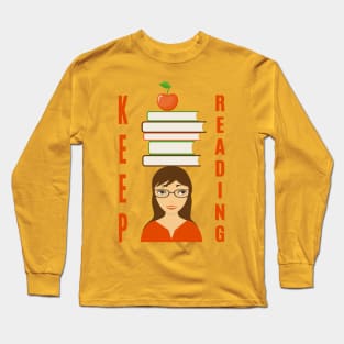 keep reading with girl Long Sleeve T-Shirt